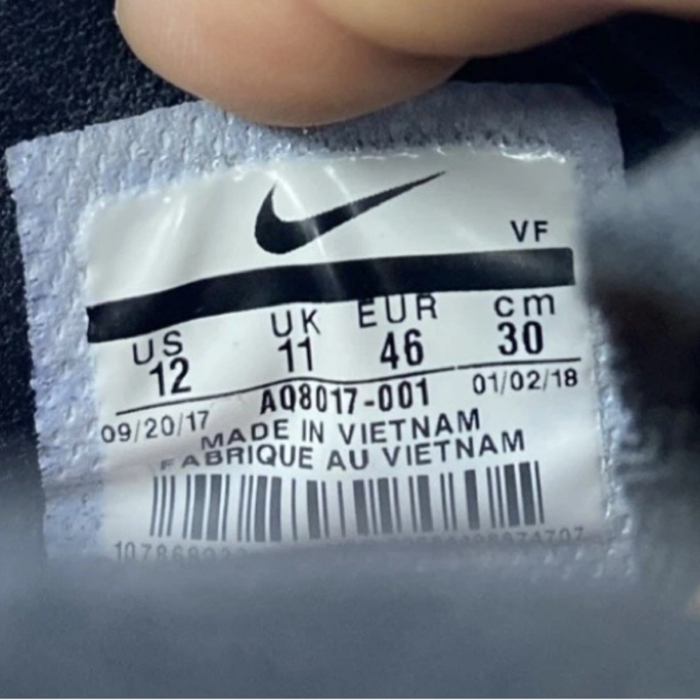 Supreme x NBA x Air Force 1 Mid Black Size 12 AQ8017-001 - Picture 7 of 7
